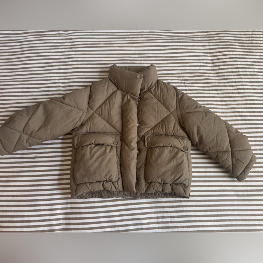 Zara kids cropped puffer coat